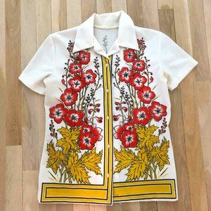 Vintage Floral Collared Shirt